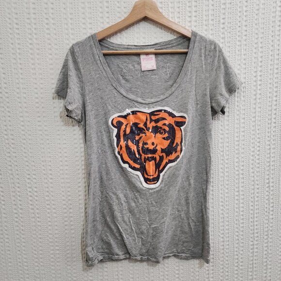 Victoria’s Secret Pink NFL Chicago Bears Team Sequin Tee T Shirt Medium - Picture 2 of 13